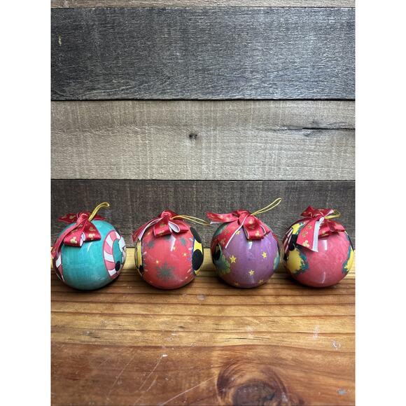 Vintage 1998 Enesco Disney Christmas Ornament Mickey Mouse Minnie Set Of 4 - Picture 6 of 8